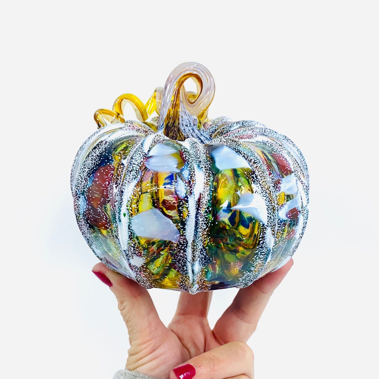 Daily Pumpkin 1857 Snowfall Squat Gabby Luke Adams Glass Blowing Studio 