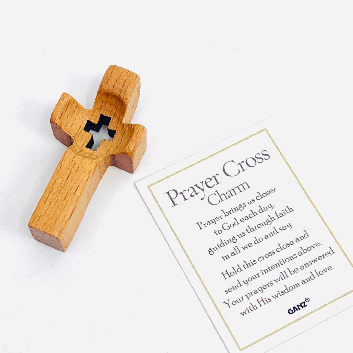 Prayer Cross Charm - PT18 Miniature GANZ 