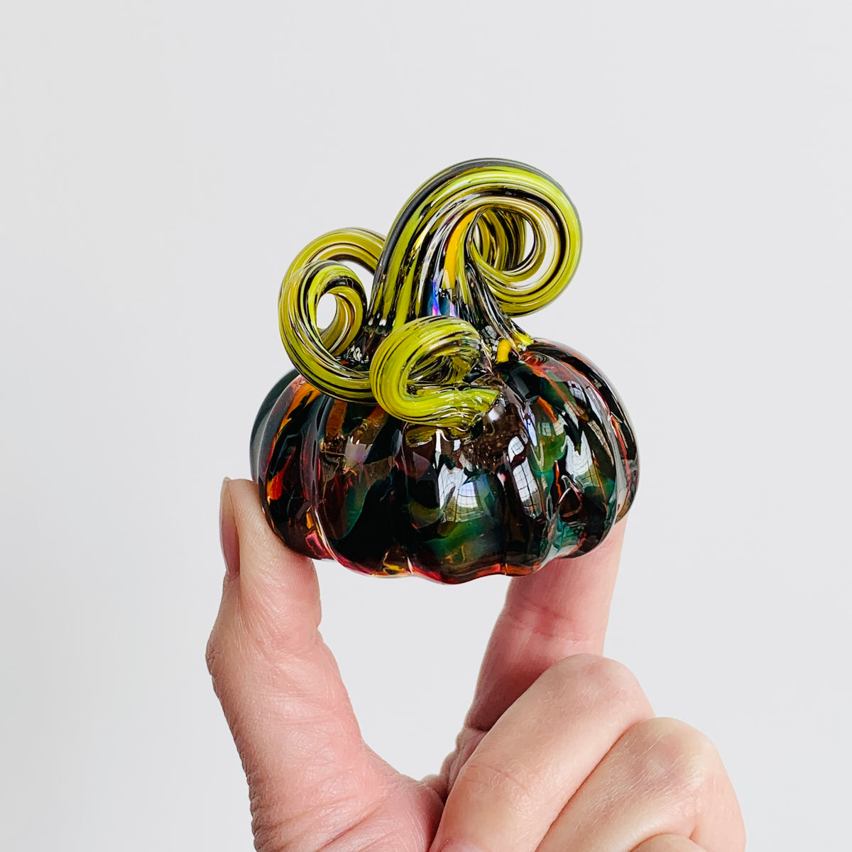 Daily Pumpkin 1326 Mini Paperweight Daily Pumpkin Luke Adams Glass Blowing Studio 