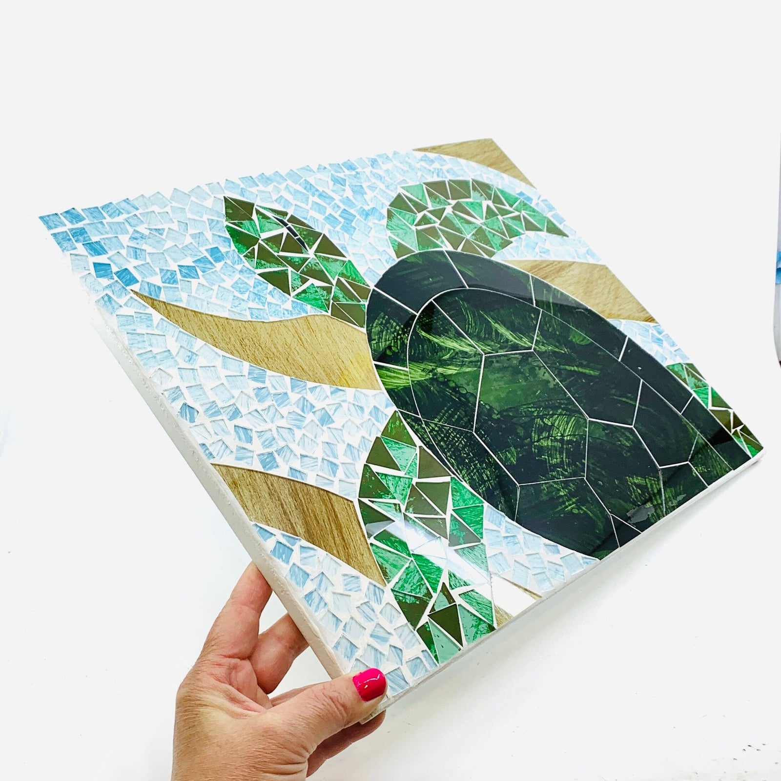 Sea Turtle Mosaic Wall Plaque Chesapeake Bay 