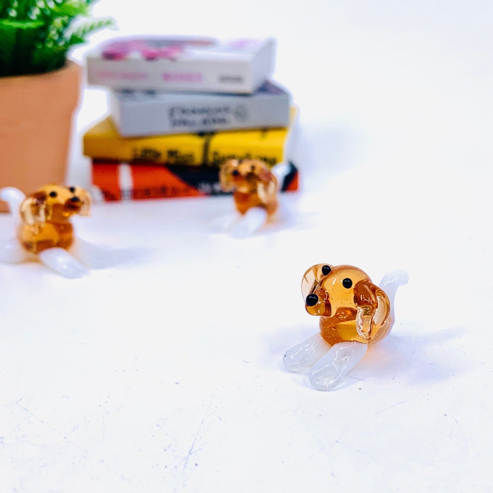 Tiny Glass Puppy Miniature GANZ 