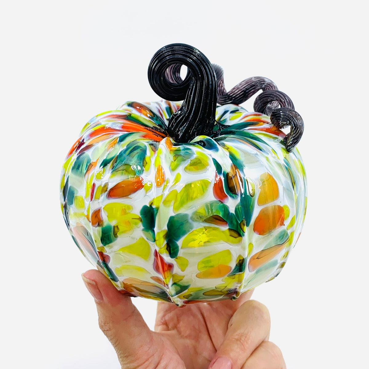 Daily Pumpkin 3033 Fall Squat Gabby Luke Adams Glass Blowing Studio 