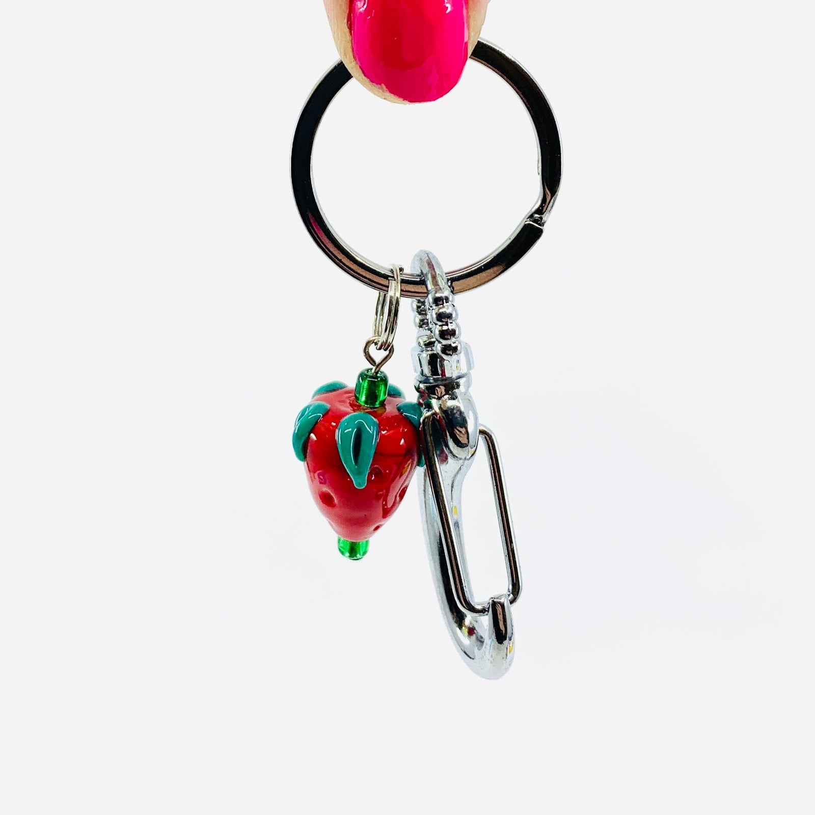 Glass Miniature Keychain, Strawberry GANZ 