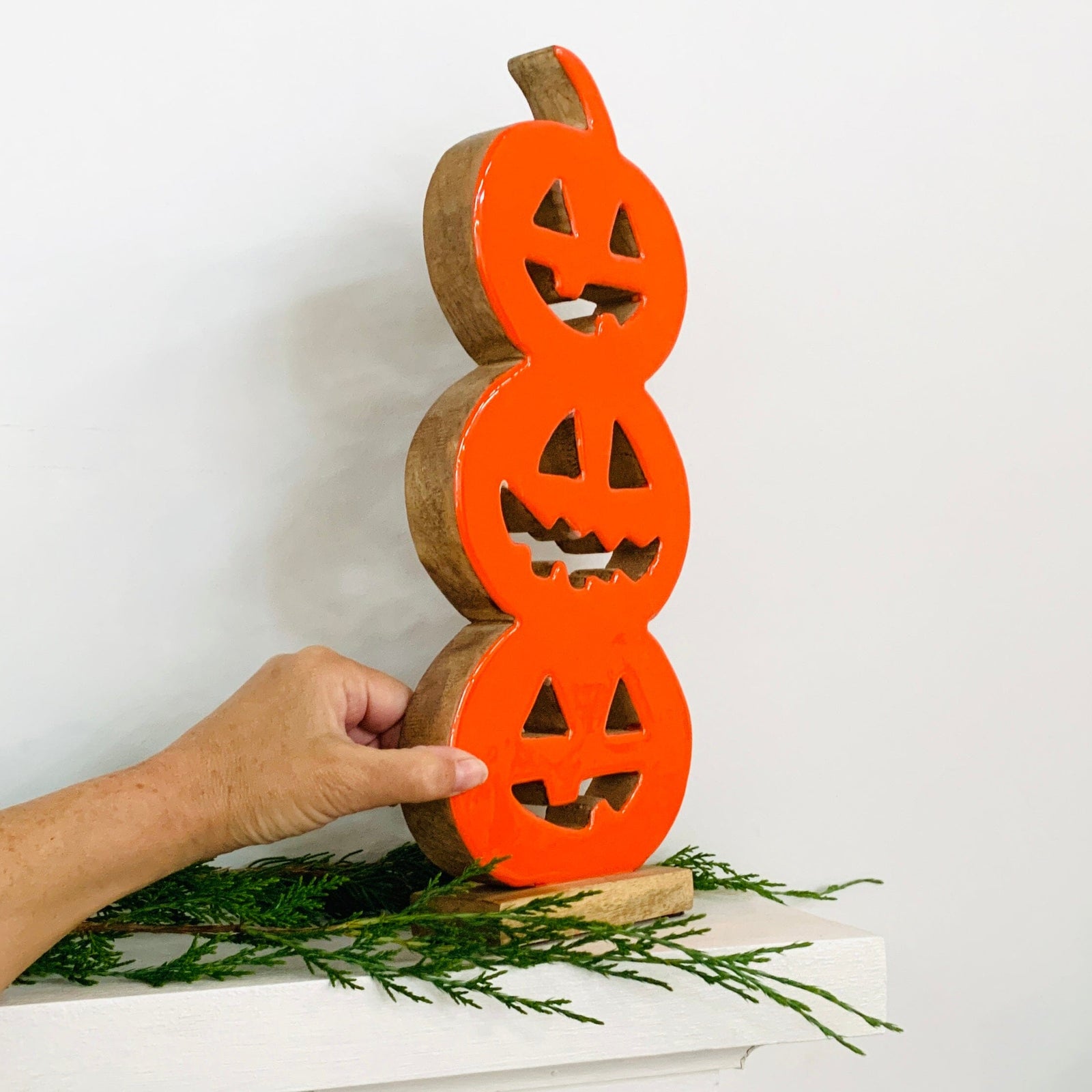 Wooden Stacked Pumpkins, Large KEL-TOY 