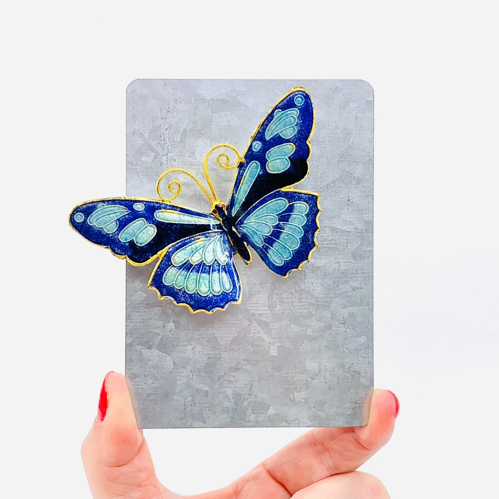 Pewter Enameled Butterfly Magnets -9 Decor Kubla Craft 