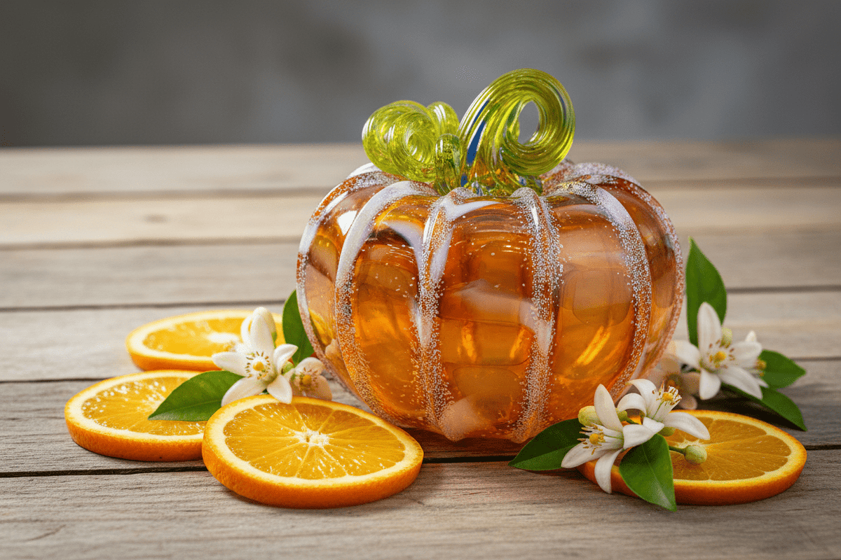 Orange Blossom, The Giving Pumpkin Gabby Luke Adams Glass Blowing Studio 
