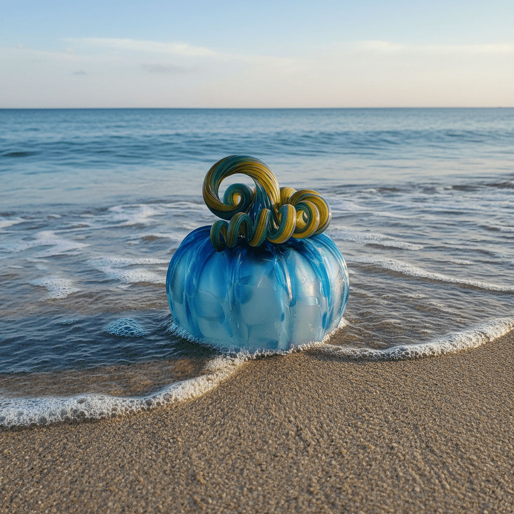 Daily Pumpkin 570 Coastal Matte Squat Gabby Luke Adams Glass Blowing Studio 