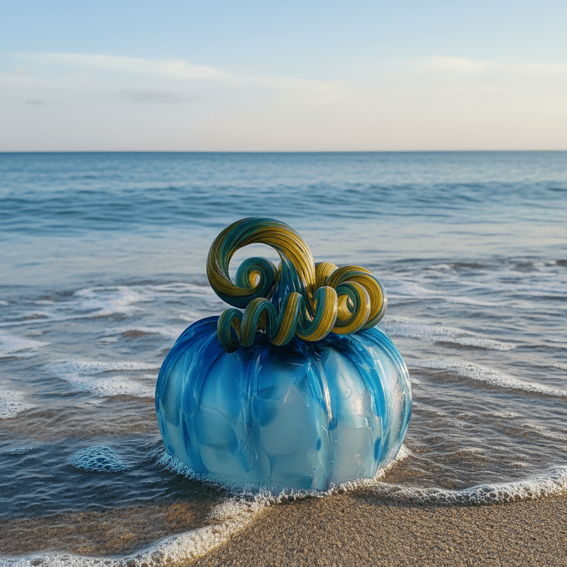 Daily Pumpkin 570 Coastal Matte Squat Gabby Luke Adams Glass Blowing Studio 