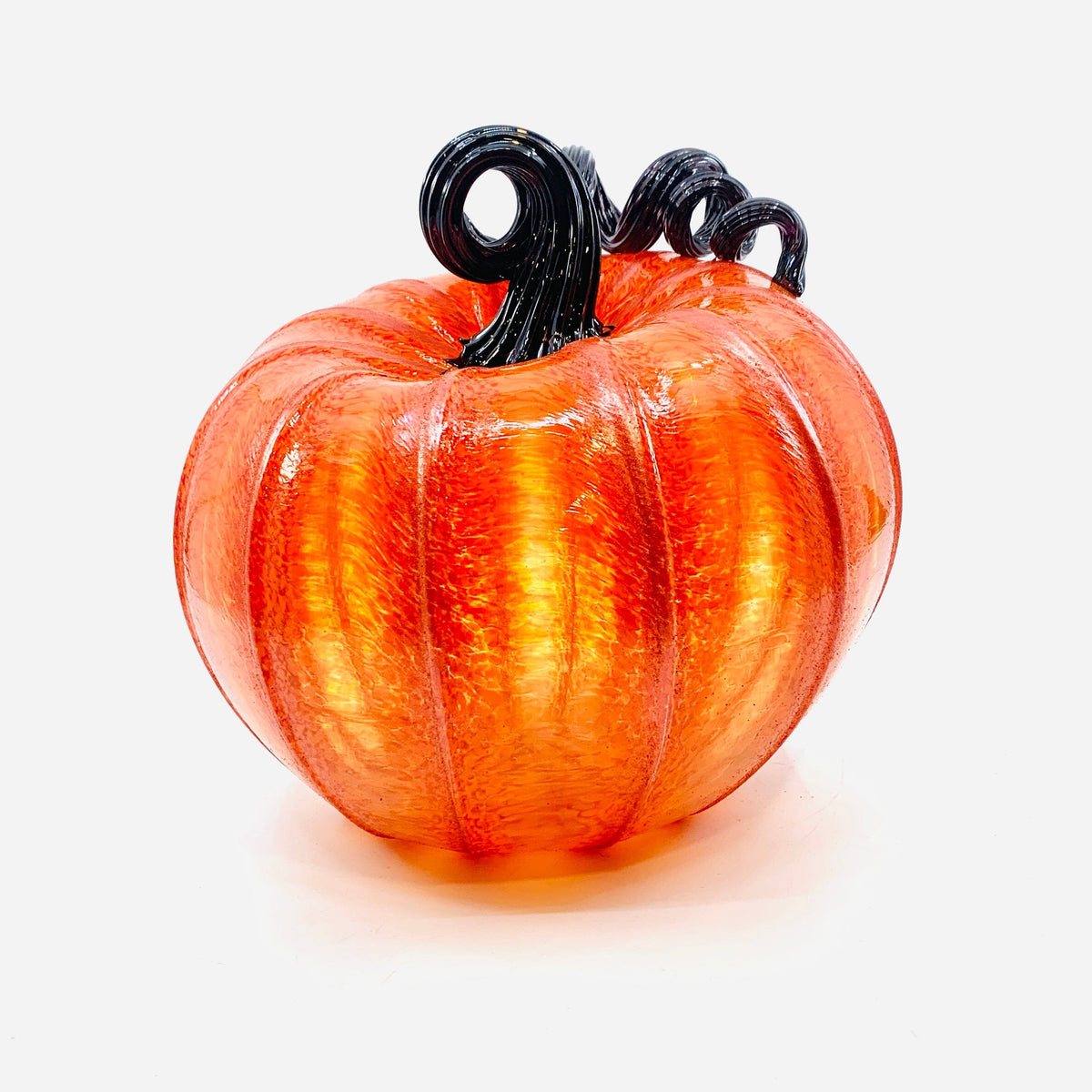 Daily Pumpkin 3868 Fall Shimmer Large Gabby Luke Adams Glass Blowing Studio 