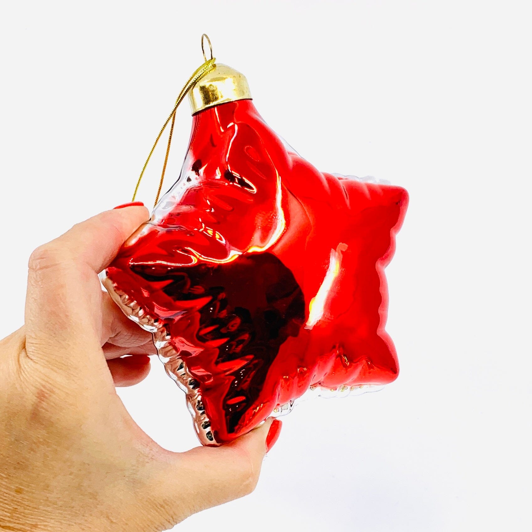 Balloon Star Ornament 86, Red Ornament One Hundred 80 Degrees 