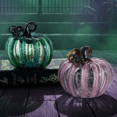 Wicked Pumpkin Set Luke Adams Glass Blowing Studio 