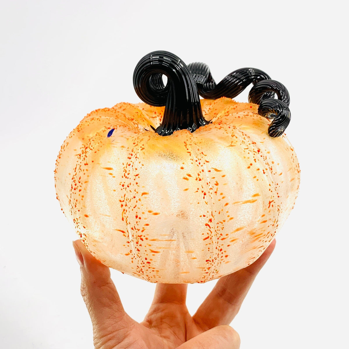 Daily Glow Pumpkin 1228 Squat Daily Pumpkin Luke Adams Glass Blowing Studio 