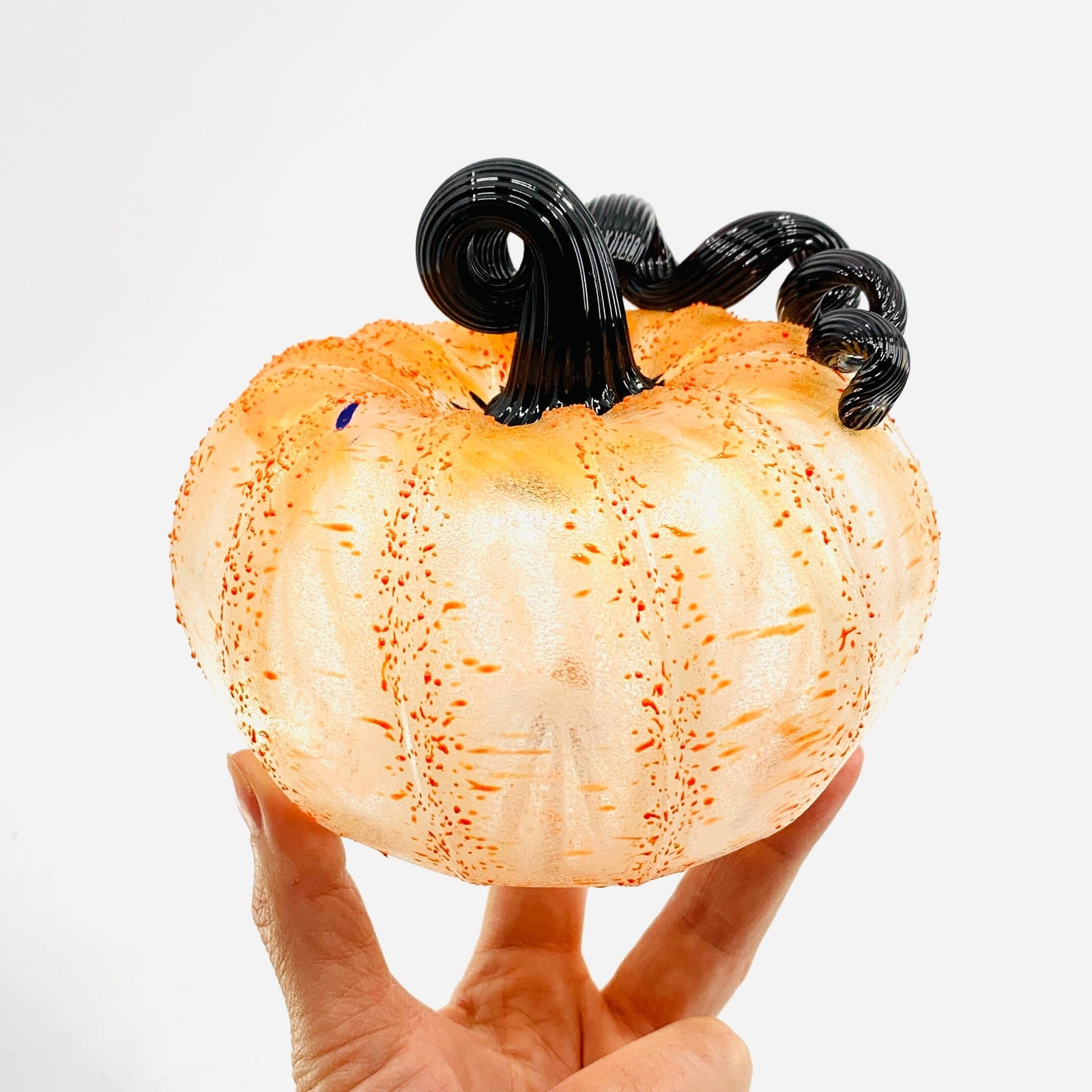 Daily Glow Pumpkin 1228 Squat Daily Pumpkin Luke Adams Glass Blowing Studio 