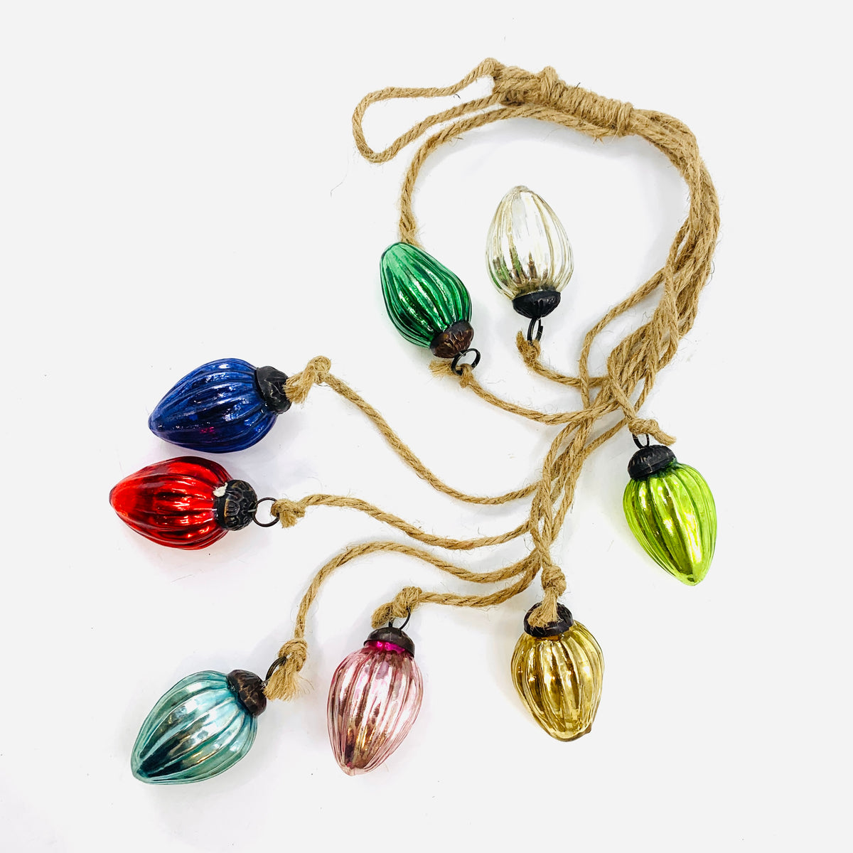 Mercury Glass Mini Ornament Cluster