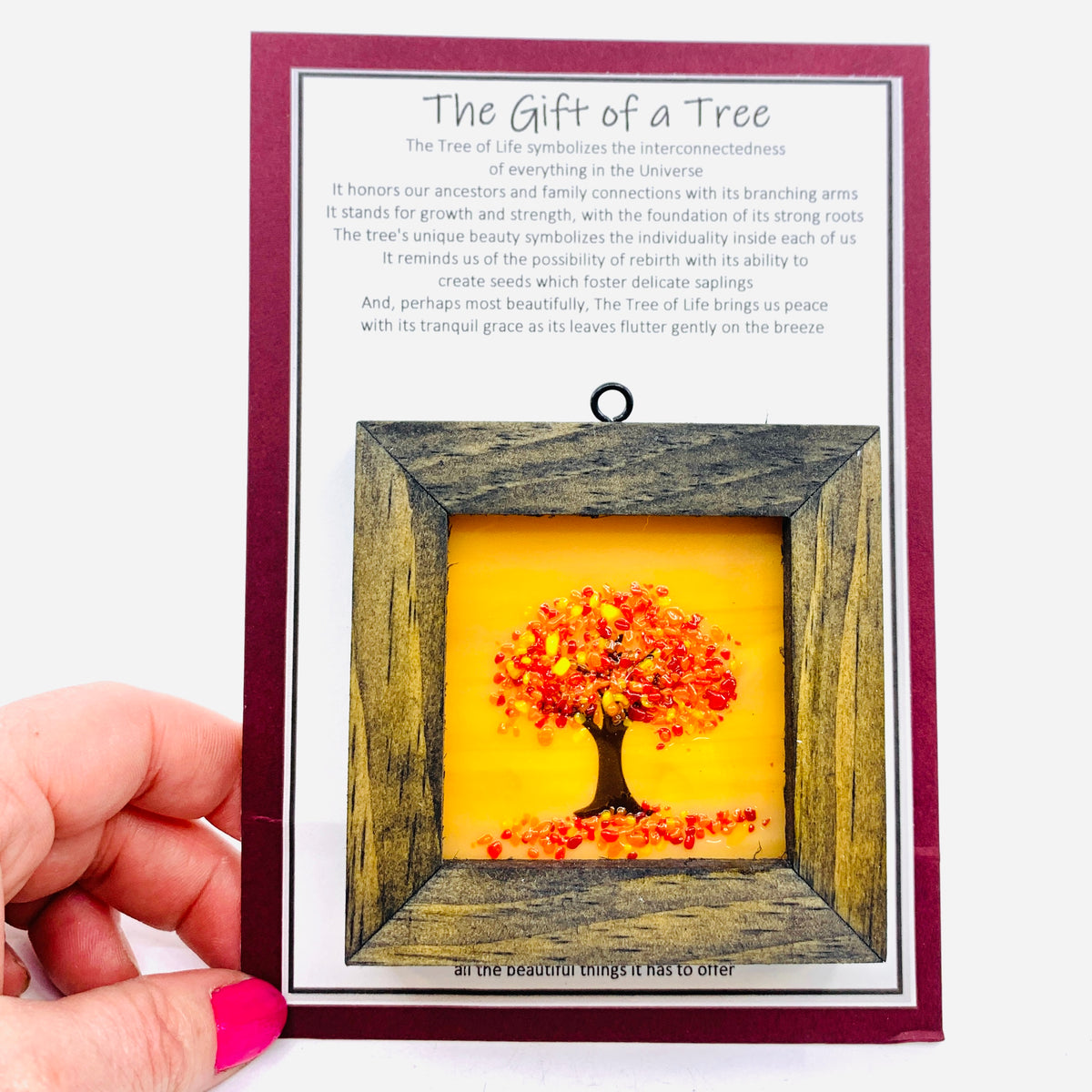 Fused Glass Tree of Life Shadow Box 23