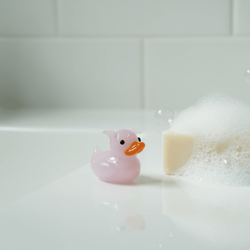 Piggy - Mini Glass Rubber Duck Miniature Alex 