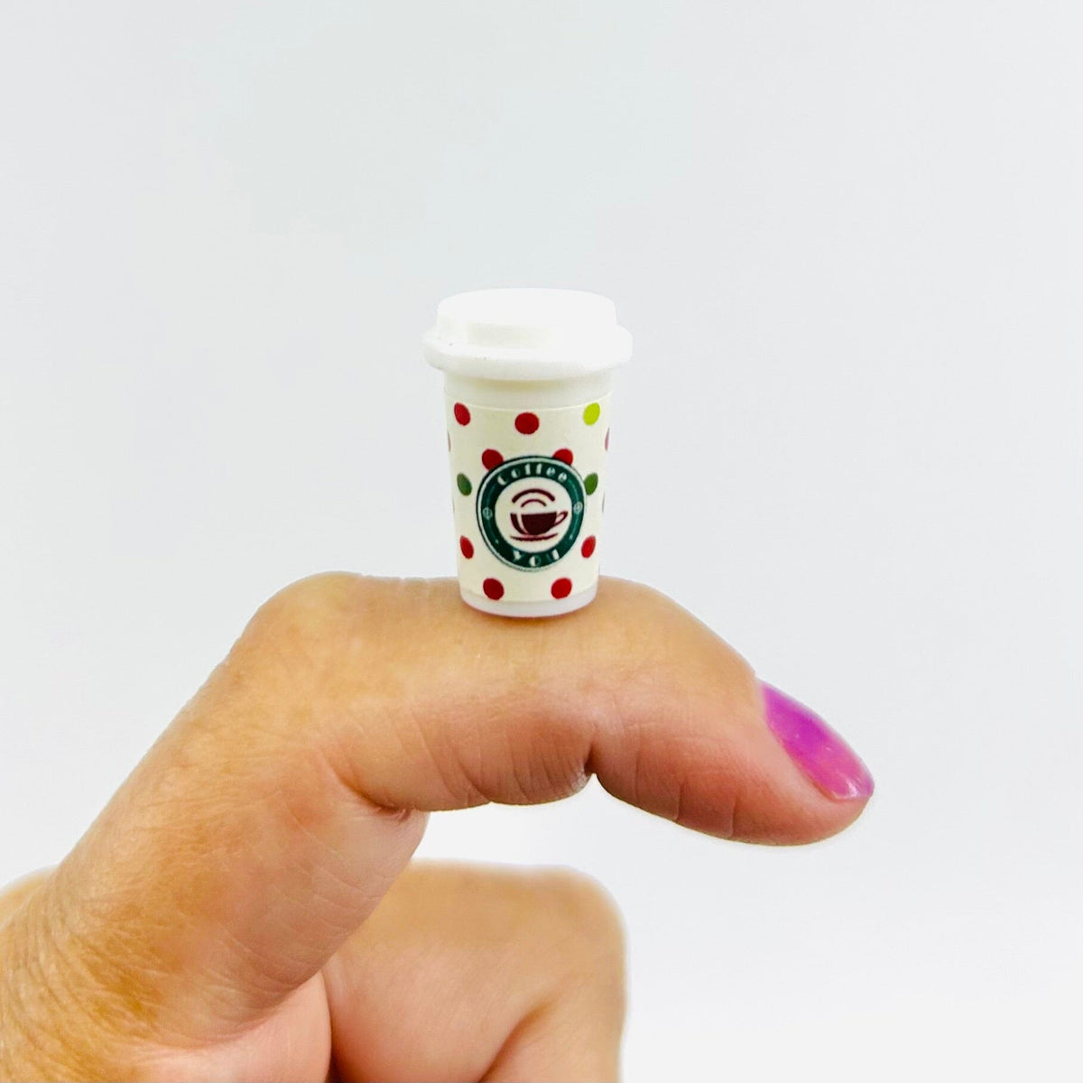 Tiny To Go Coffee Cup, Dots Miniature - 