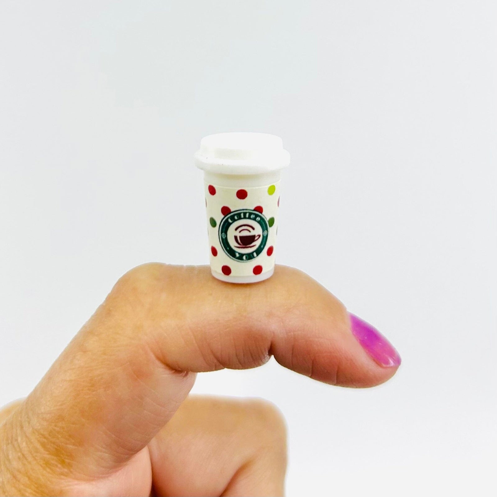 Tiny To Go Coffee Cup, Dots Miniature - 