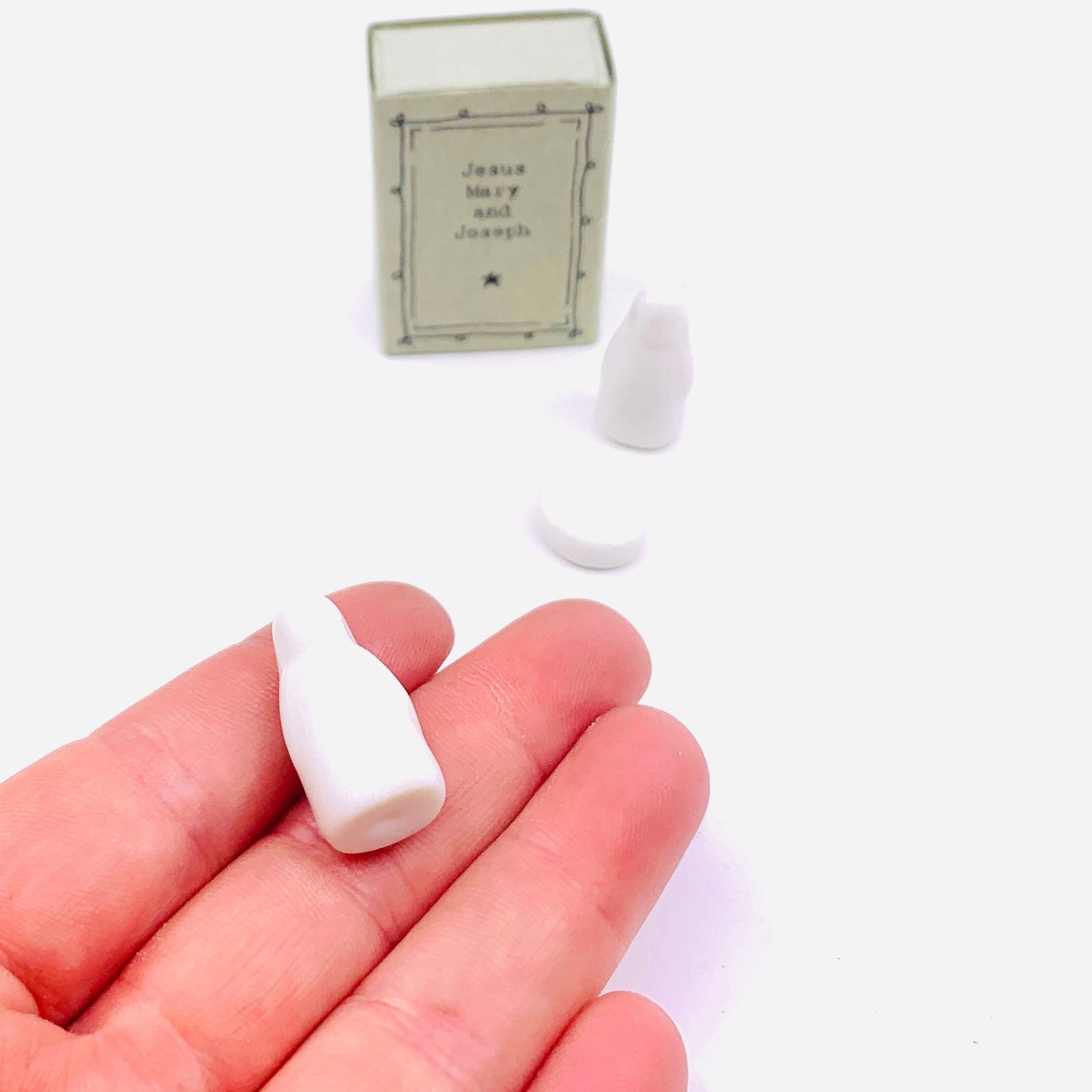 Porcelain Nativity Matchbox Decor Two's Company 