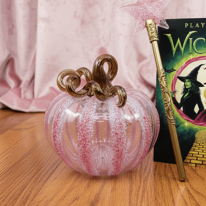 Glinda, Pink Frost Pumpkin Inspo Luke Adams Glass Blowing Studio 