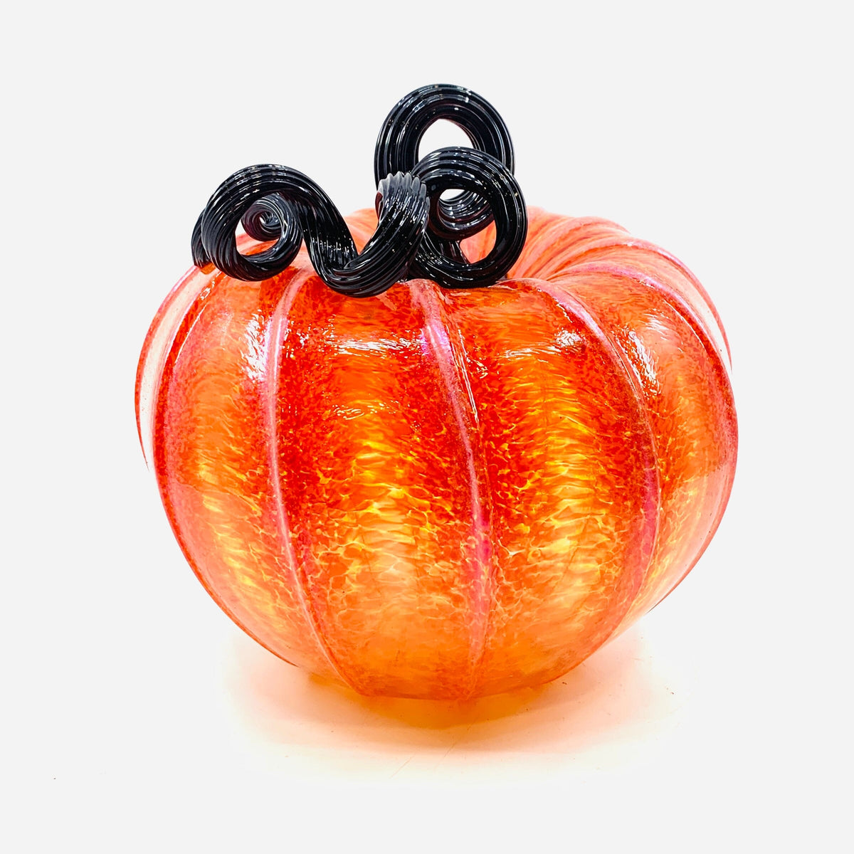 Daily Pumpkin 3866 Fall Shimmer Large Gabby Luke Adams Glass Blowing Studio 