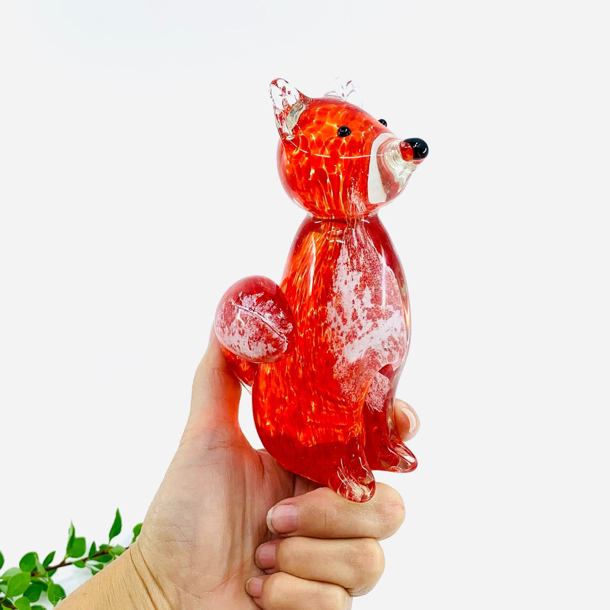 Glass Red Fox Paperweight