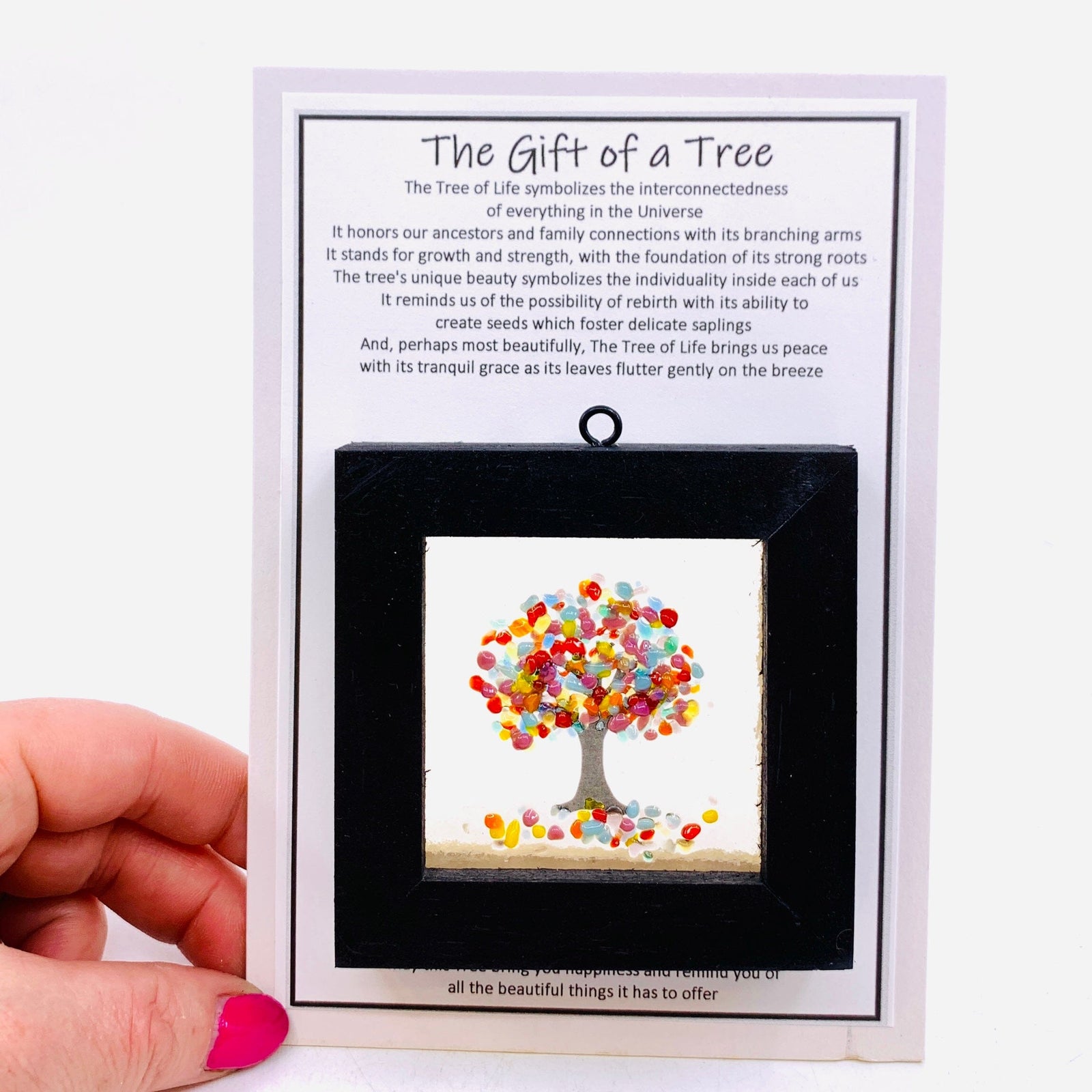 Fused Glass Tree of Life Shadow Box 188 Decor Glimmer Glass Gifts 