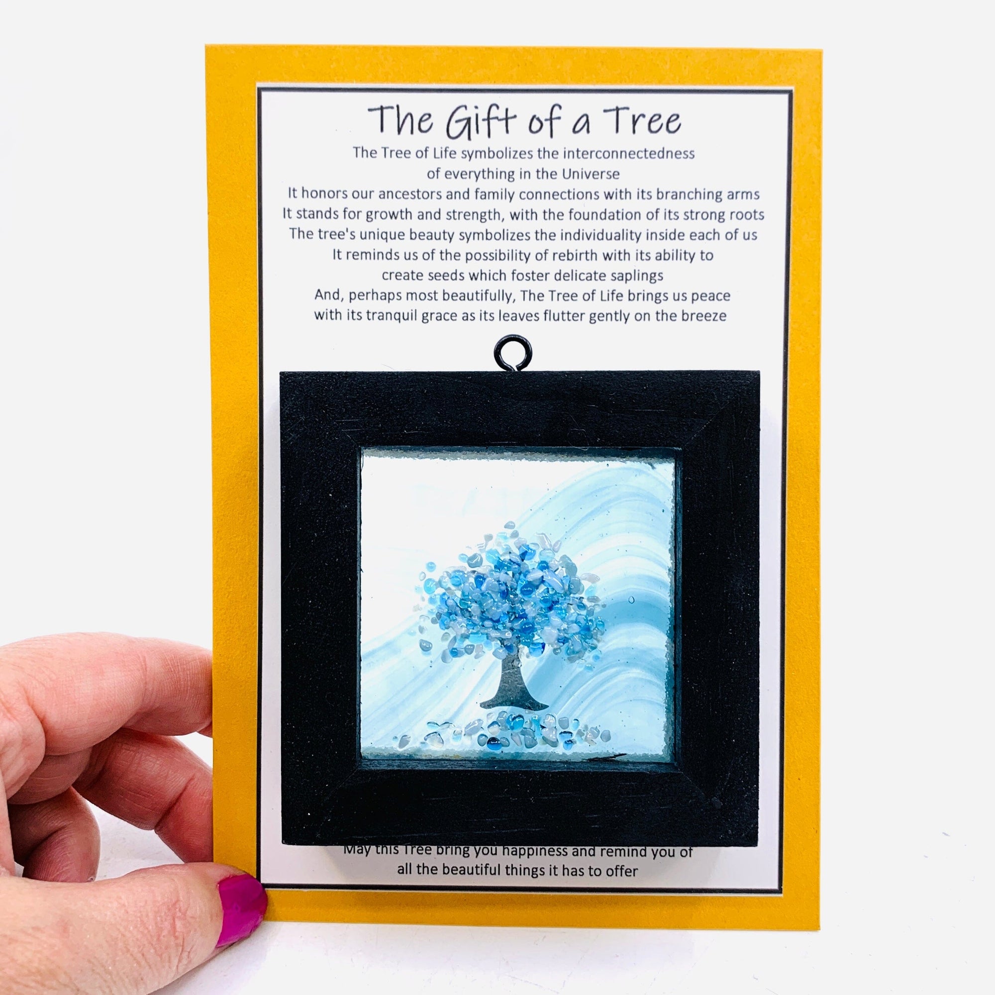 Fused Glass Tree of Life Shadow Box 7 Decor Glimmer Glass Gifts 