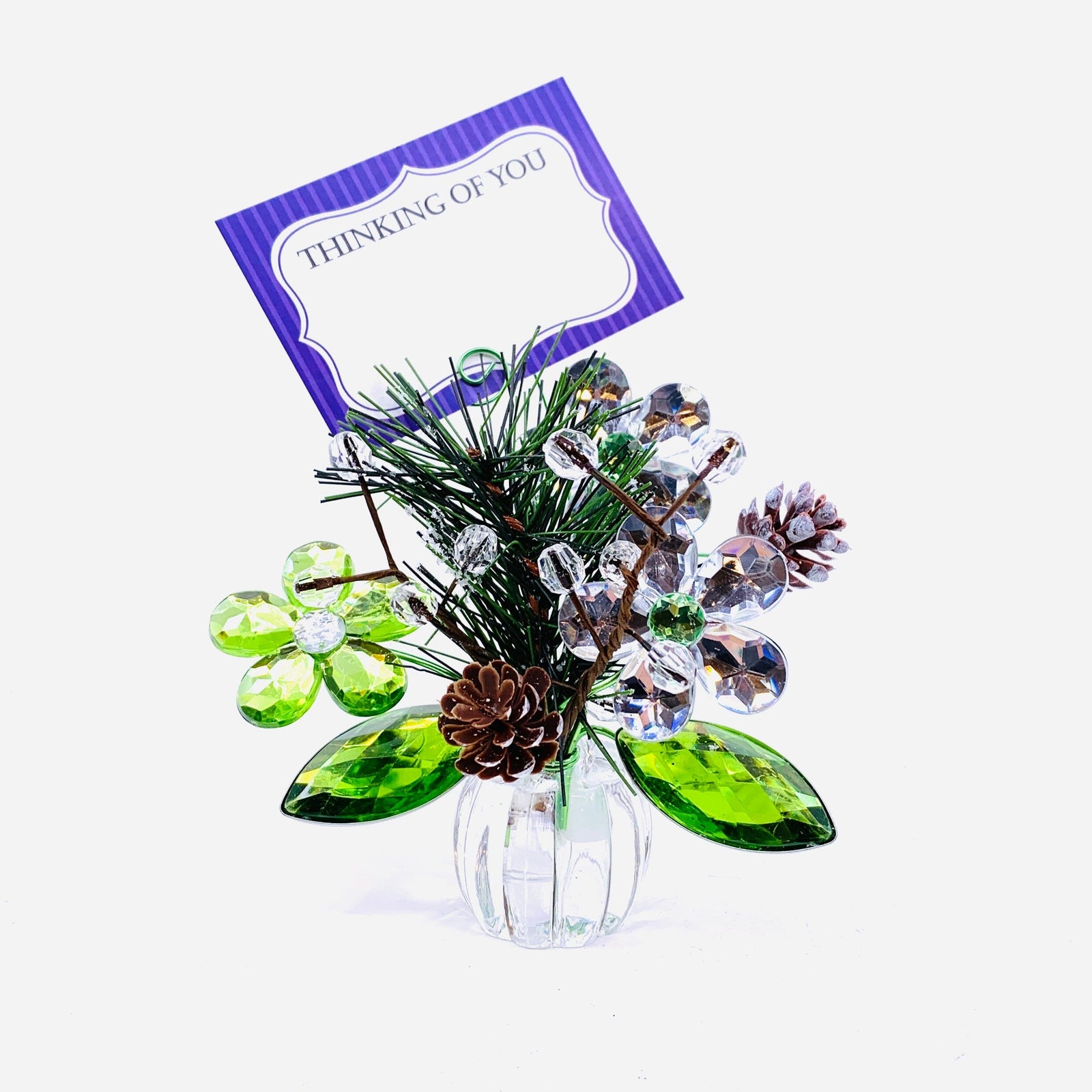 Acrylic Bouquet, Winter Posy Pot 27 Decor GANZ 