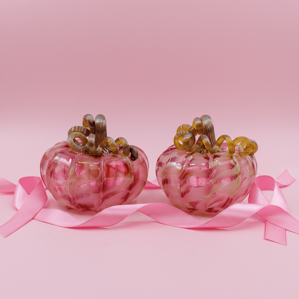 Breast Cancer Awareness Pumpkin 2026 Inspo Luke Adams Glass Blowing Studio 