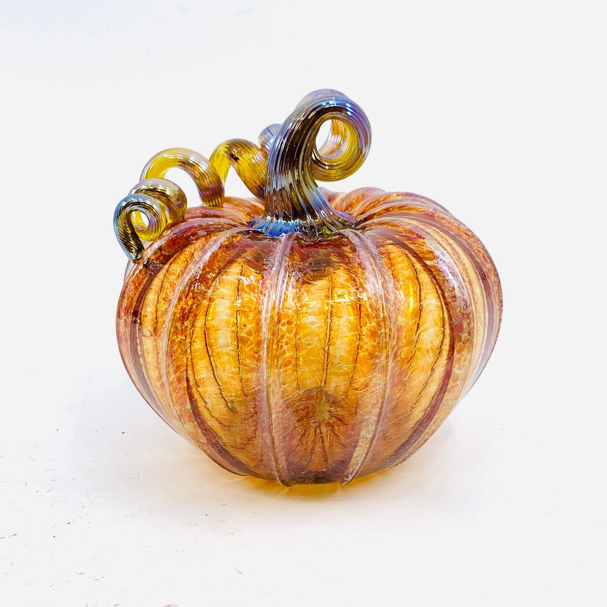 Daily Pumpkin 594 Fall Shimmer Squat Daily Pumpkin Luke Adams Glass Blowing Studio 
