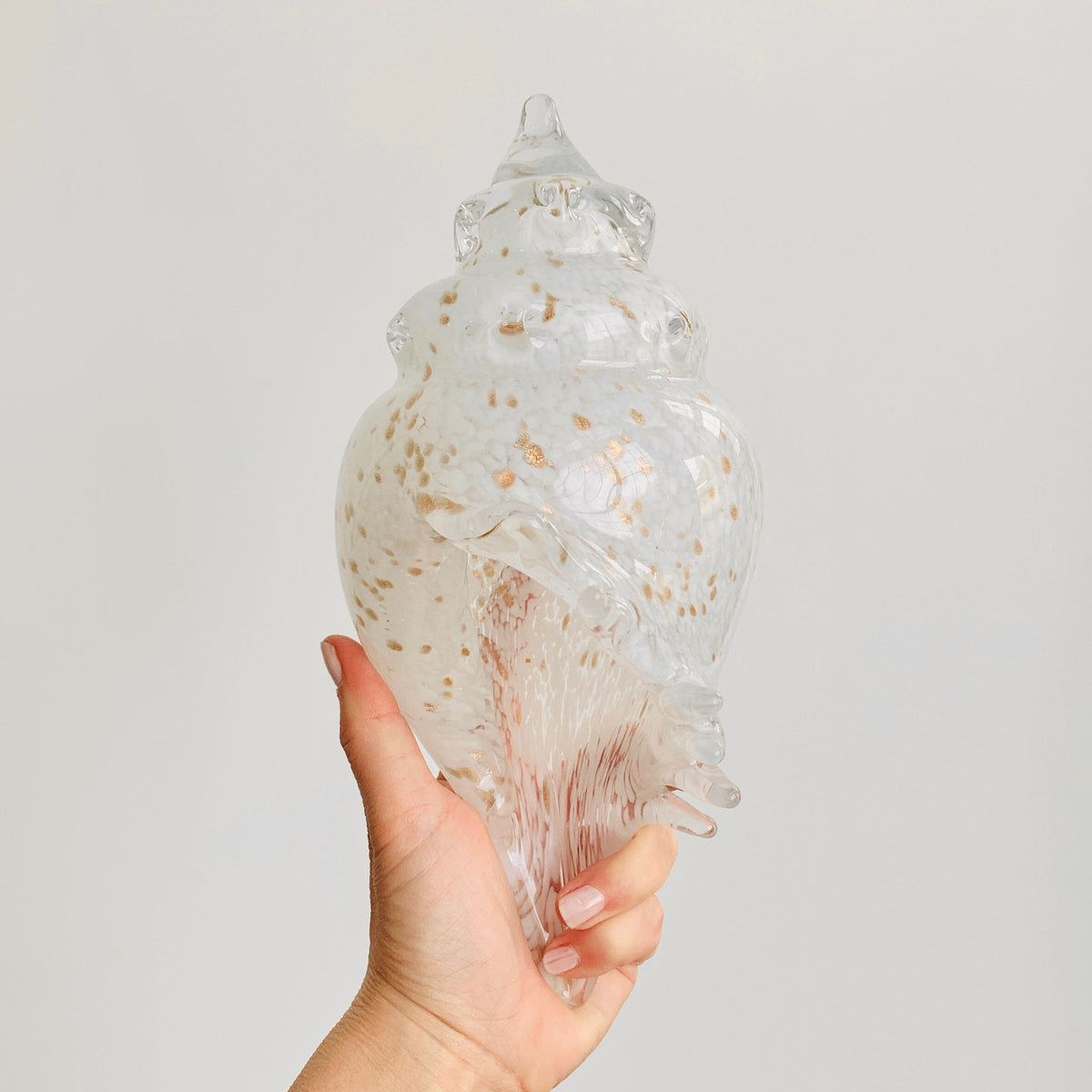 Gold Sparkle Conch Shell Decor Beachcombers 