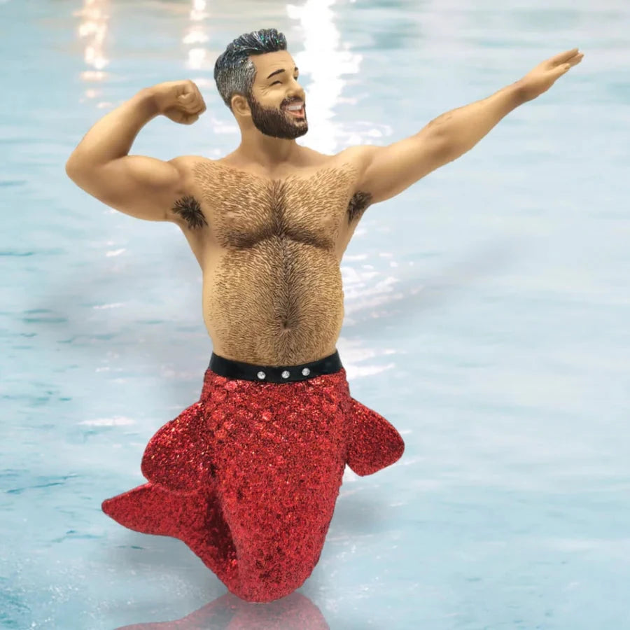 Muscle Beach Merman Ornament December Diamonds 
