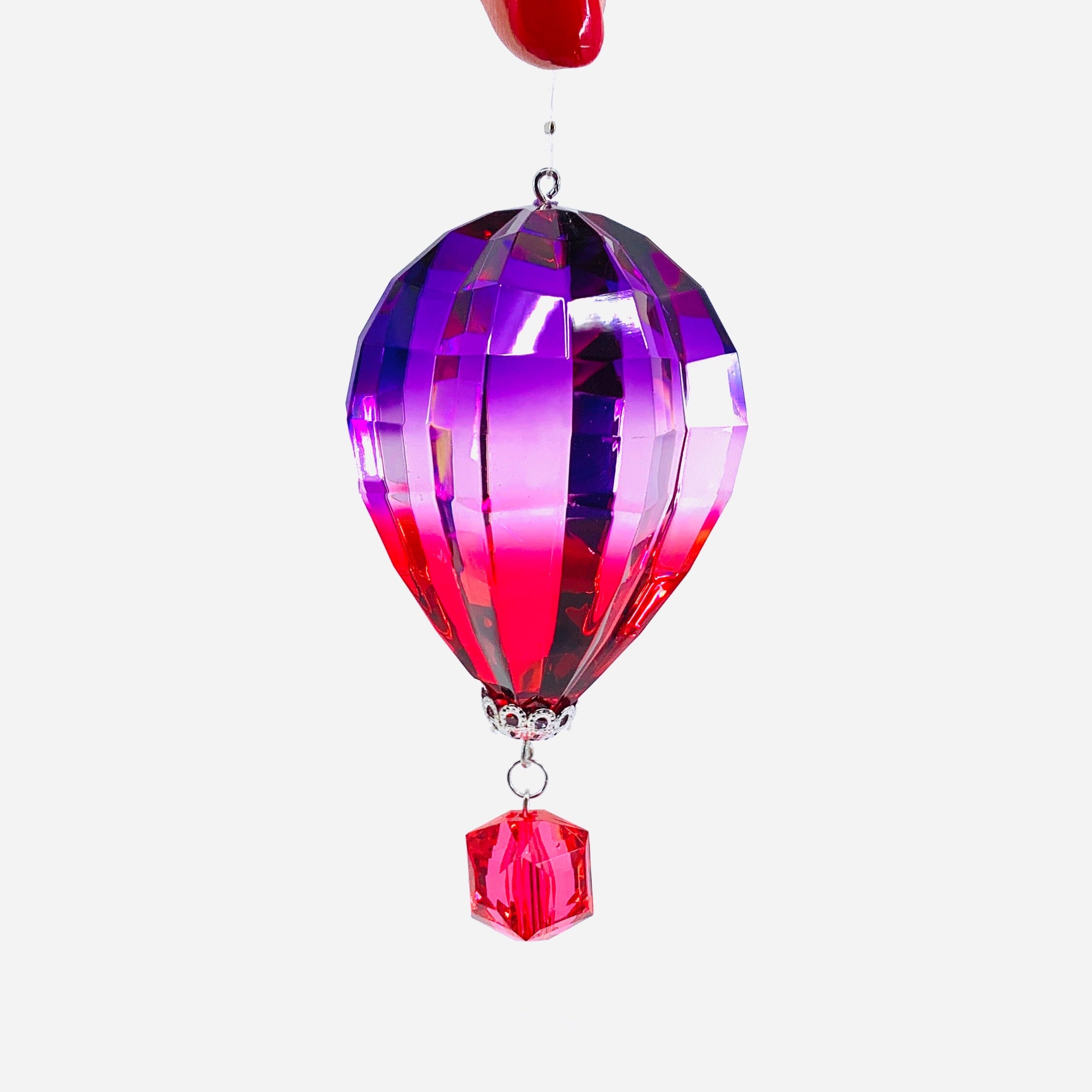 Hot Air Balloon Crystal Ornament, 8 - Luke Adams Glass Blowing Studio