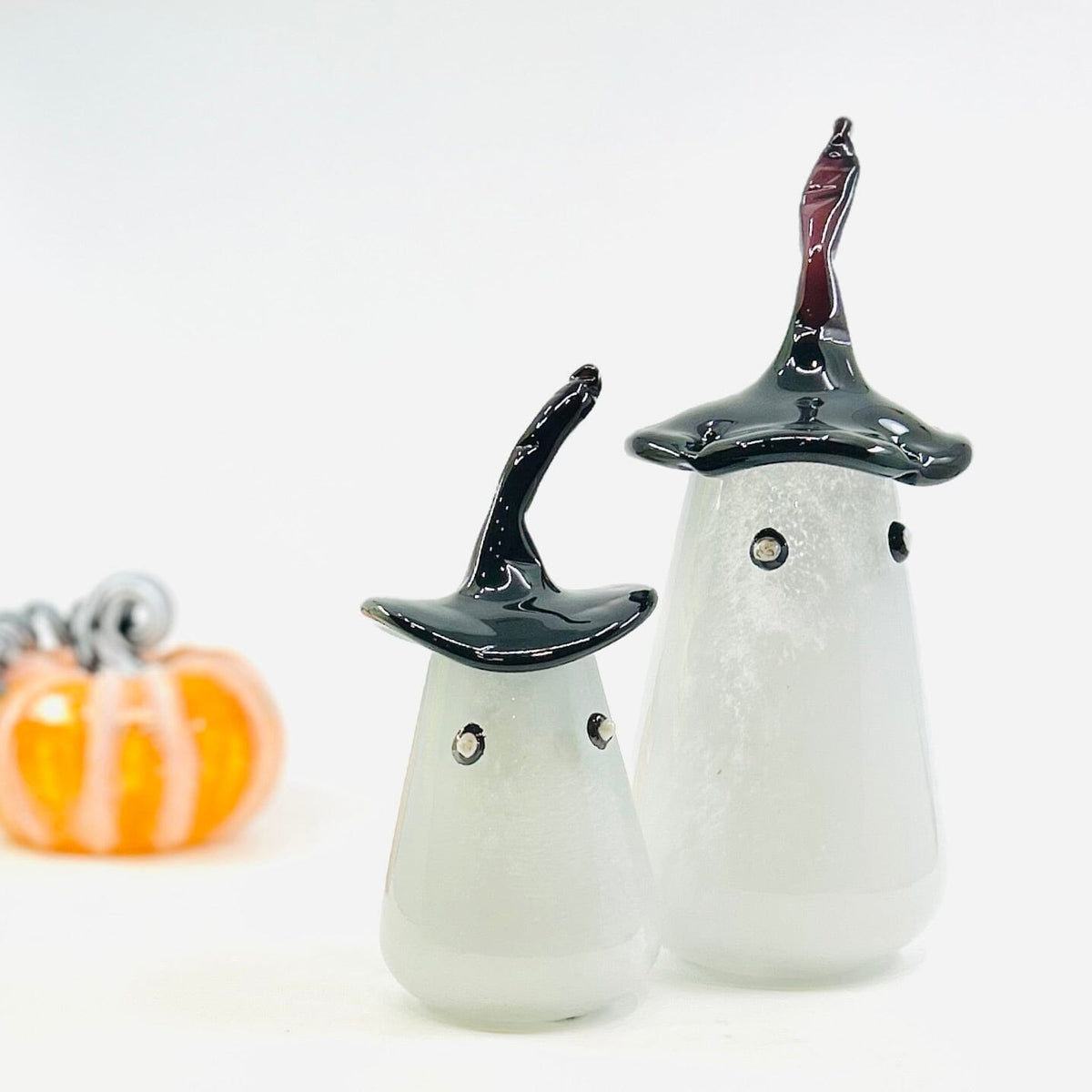 Large Hand Blown Glass Ghost Diamond Star 