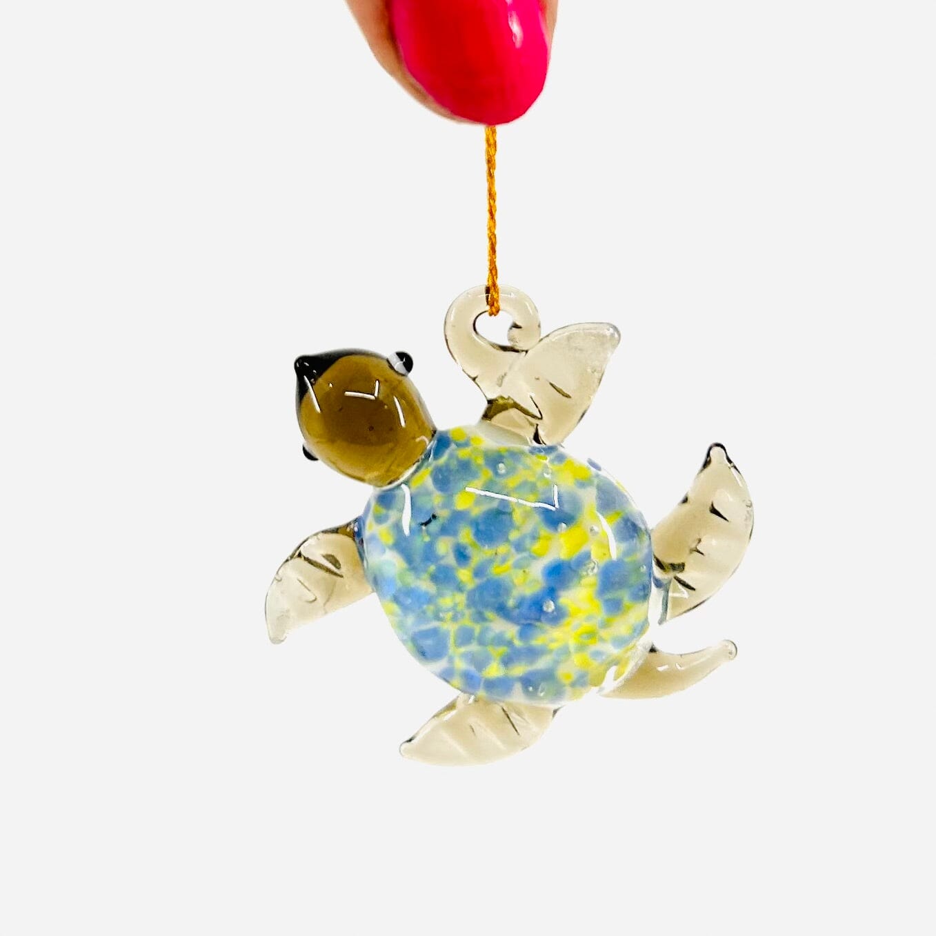Glass Sea Turtle Ornaments, Blue Chesapeake Bay 