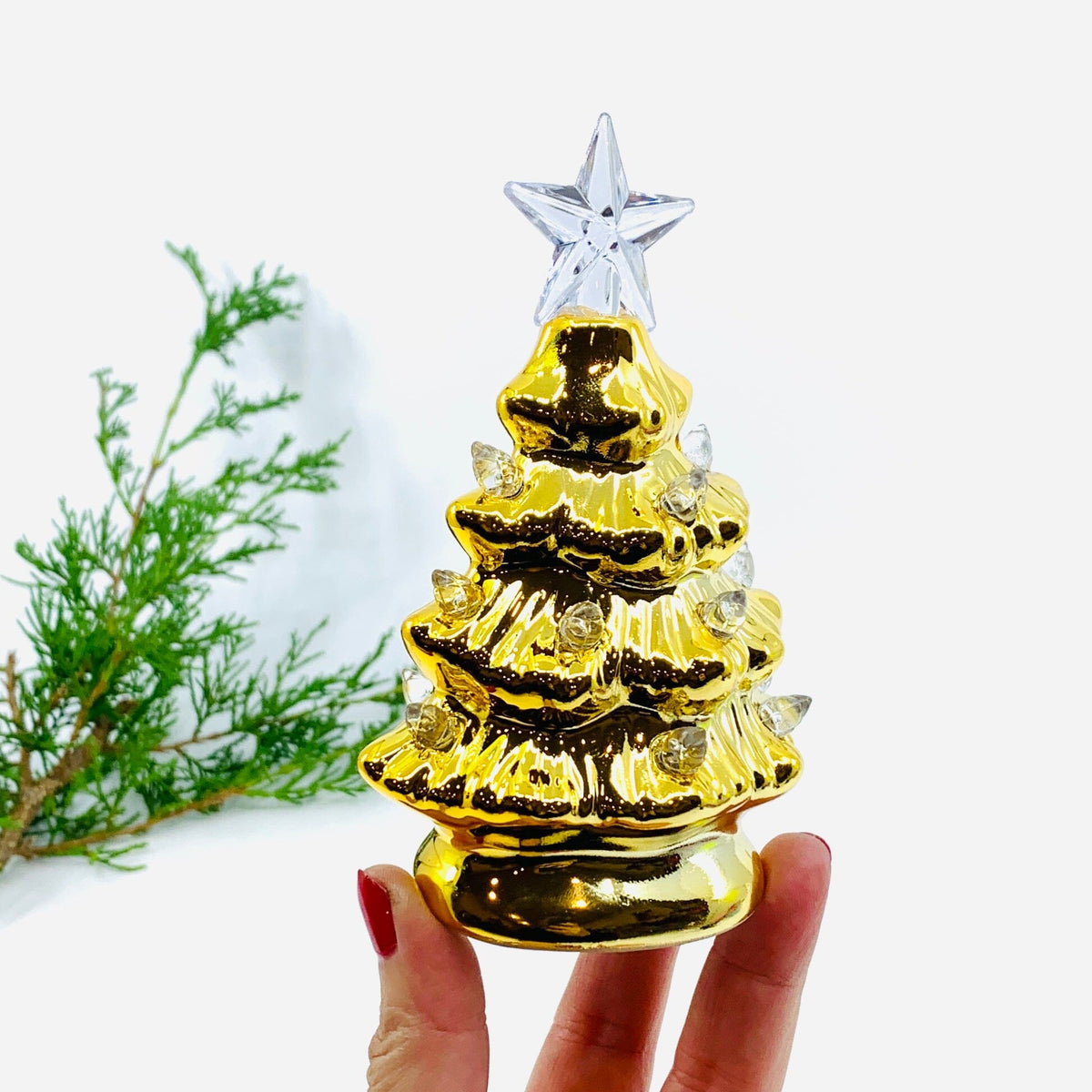 Metallic Lite-Up Tree, Warm Gold One Hundred 80 Degrees 