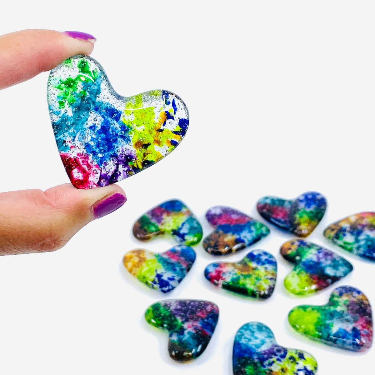 Fused Pocket Heart, Kaleidoscope Ltd Edition Miniature Jean 