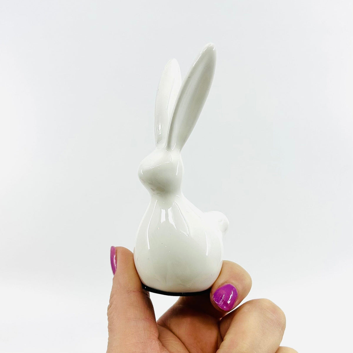 White Metal Easter Rabbit One Hundred 80 Degrees Medium 4" 