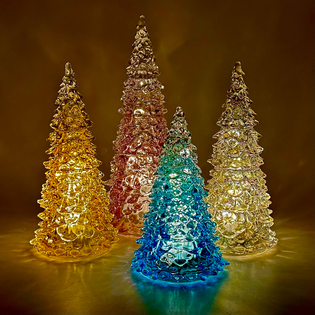 Red Blown Glass Tree
