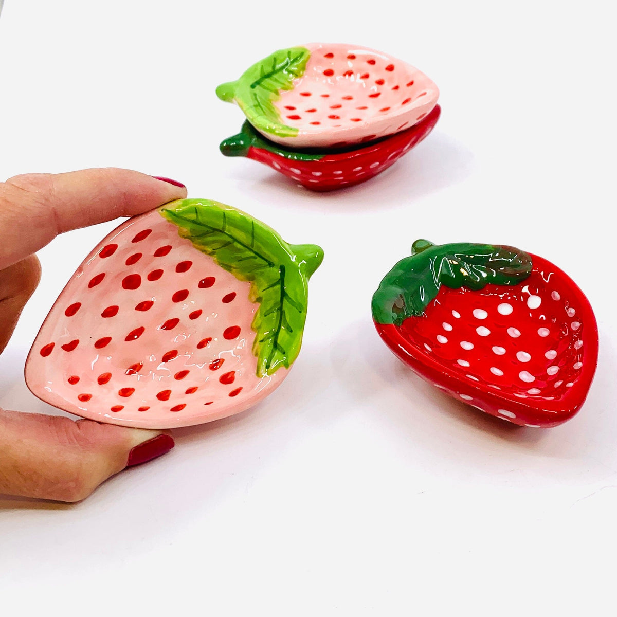 Strawberry Stoneware Dishes Creative Co-Op 