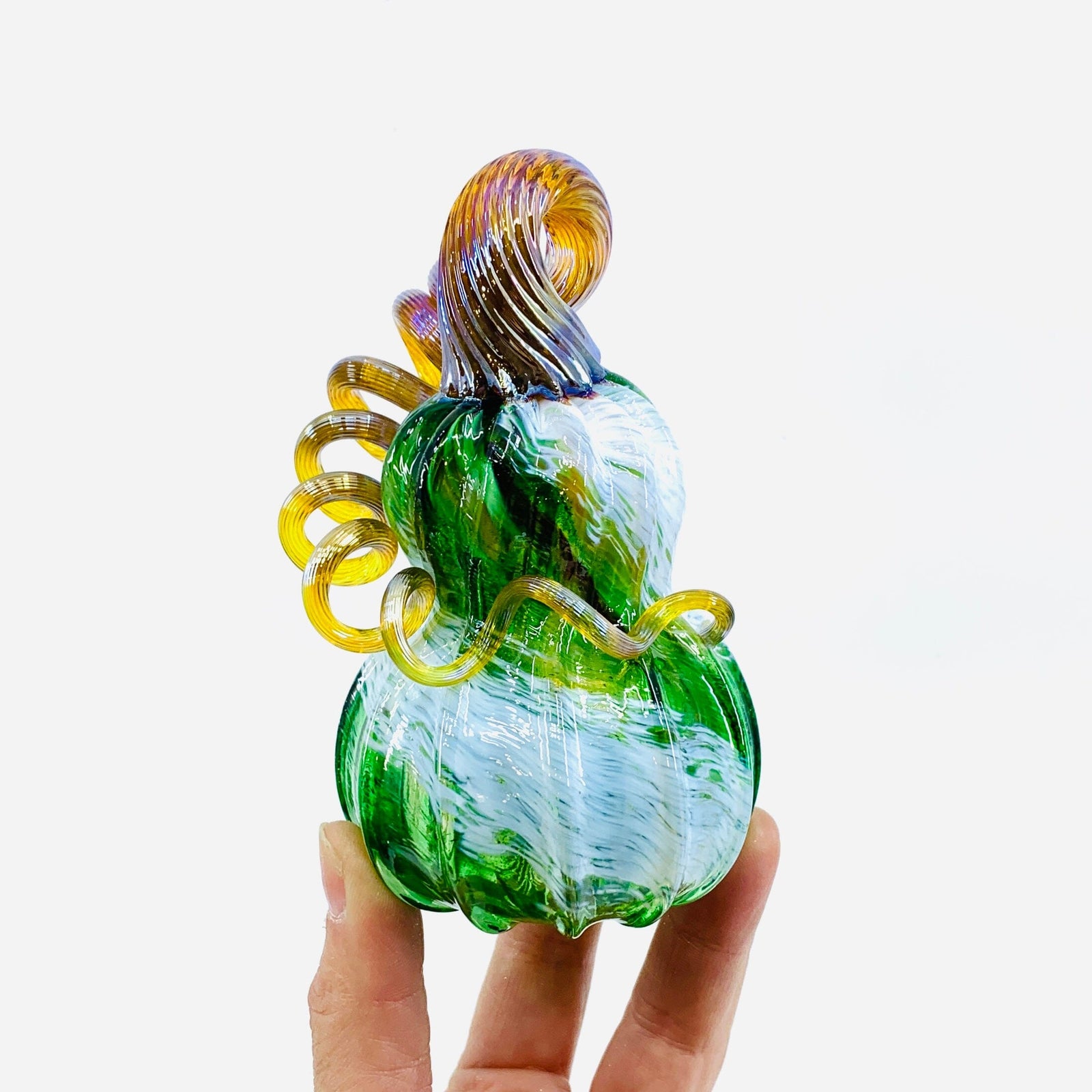 Daily Pumpkin 1595 Holiday Mini Gourd Gabby Luke Adams Glass Blowing Studio 