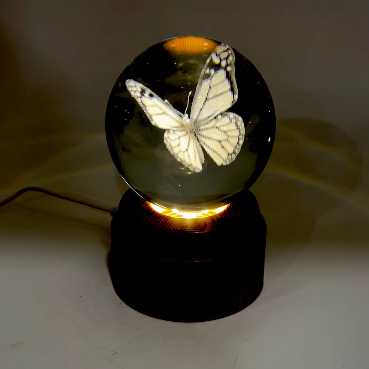 Butterfly Rotating Crystal Ball Lamp CALLA PRODUCTS 