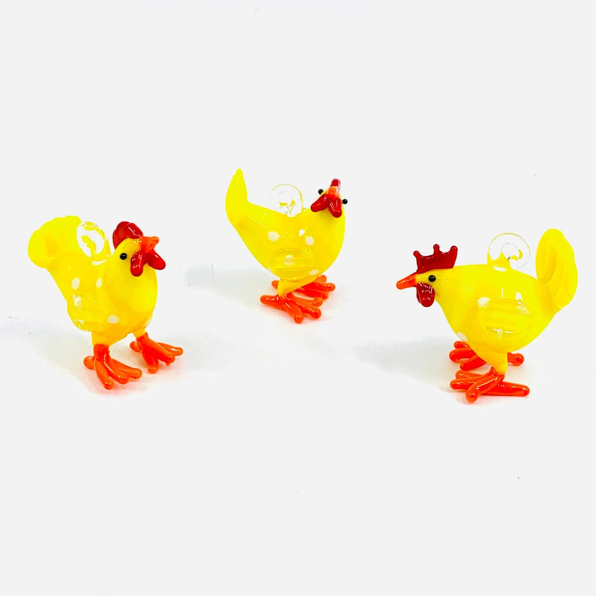 Glass Chicken Ornament