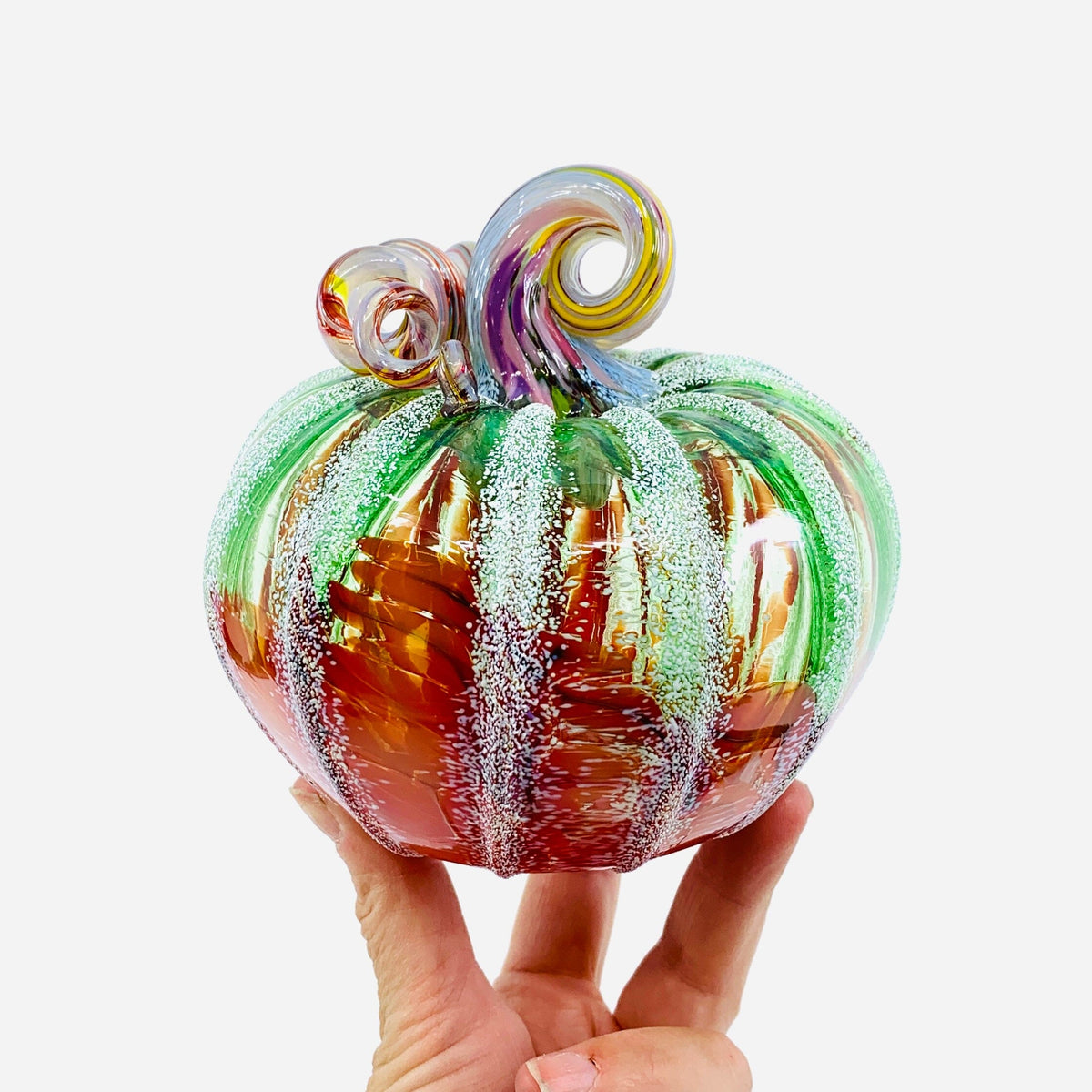 Daily Pumpkin 1642 Holiday Snowfall Squat Gabby Luke Adams Glass Blowing Studio 