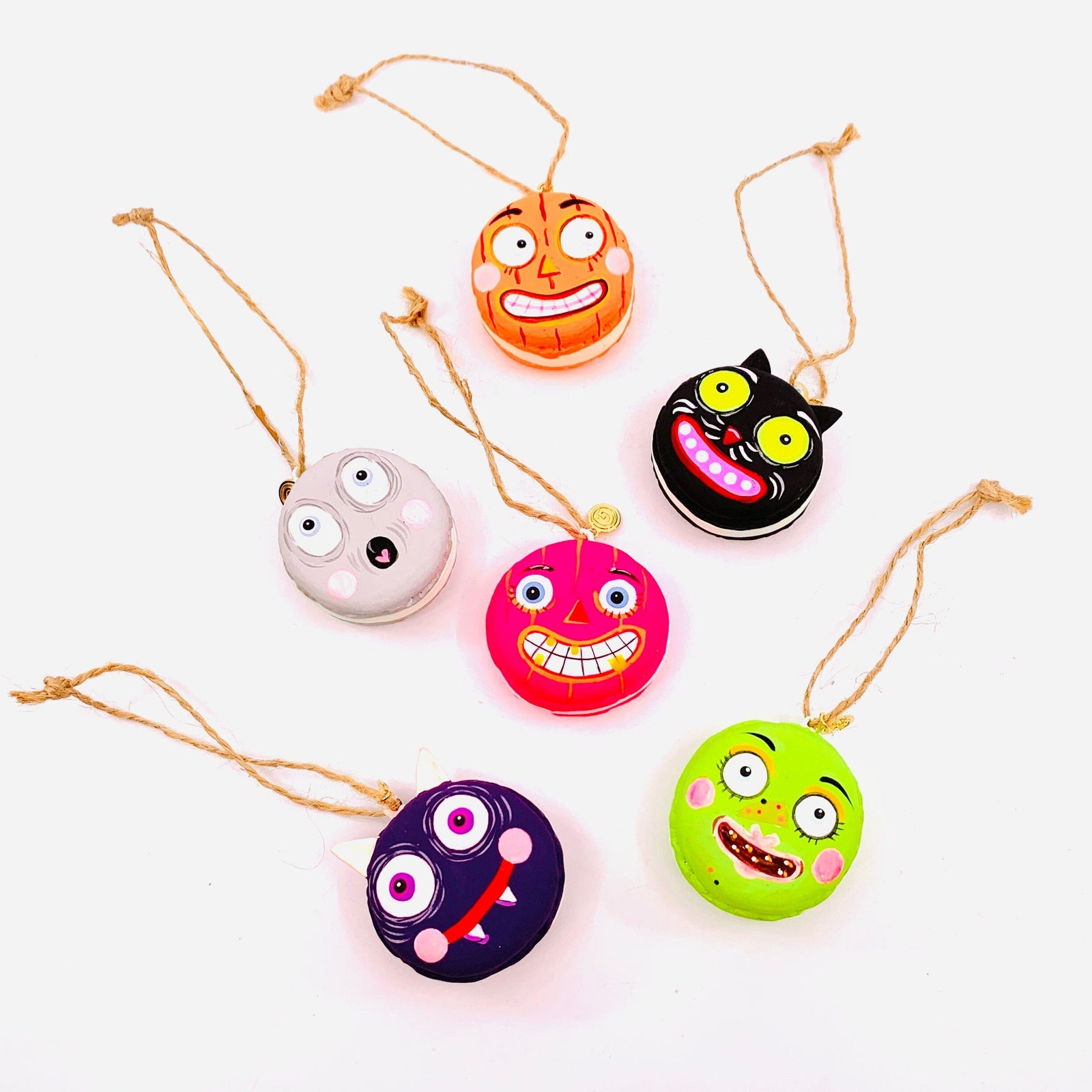 Fun Halloween Macaron Ornaments, Black One Hundred 80 Degrees 