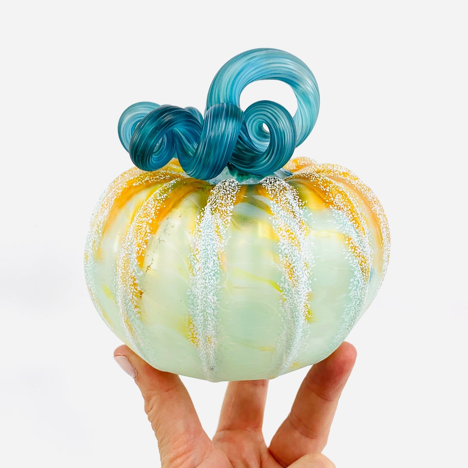 Daily Pumpkin 557 Coastal Matte Squat Gabby Luke Adams Glass Blowing Studio 