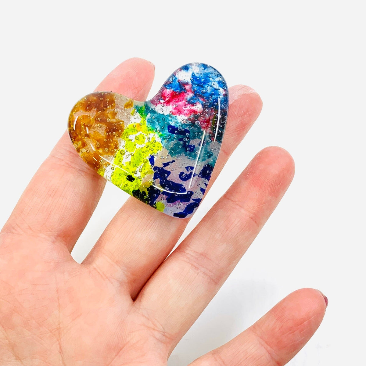 Fused Pocket Heart, Kaleidoscope Ltd Edition Miniature Jean 