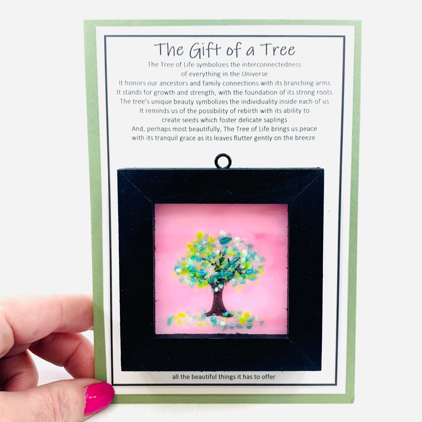 Fused Glass Tree of Life Shadow Box 147 Decor Glimmer Glass Gifts 