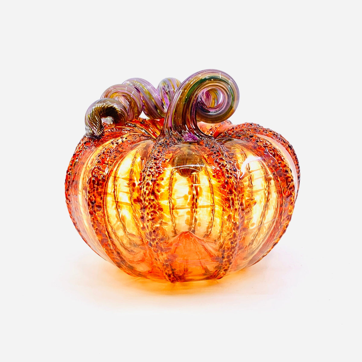 Fall Pumpkin 1 Squat Gabby Luke Adams Glass Blowing Studio 